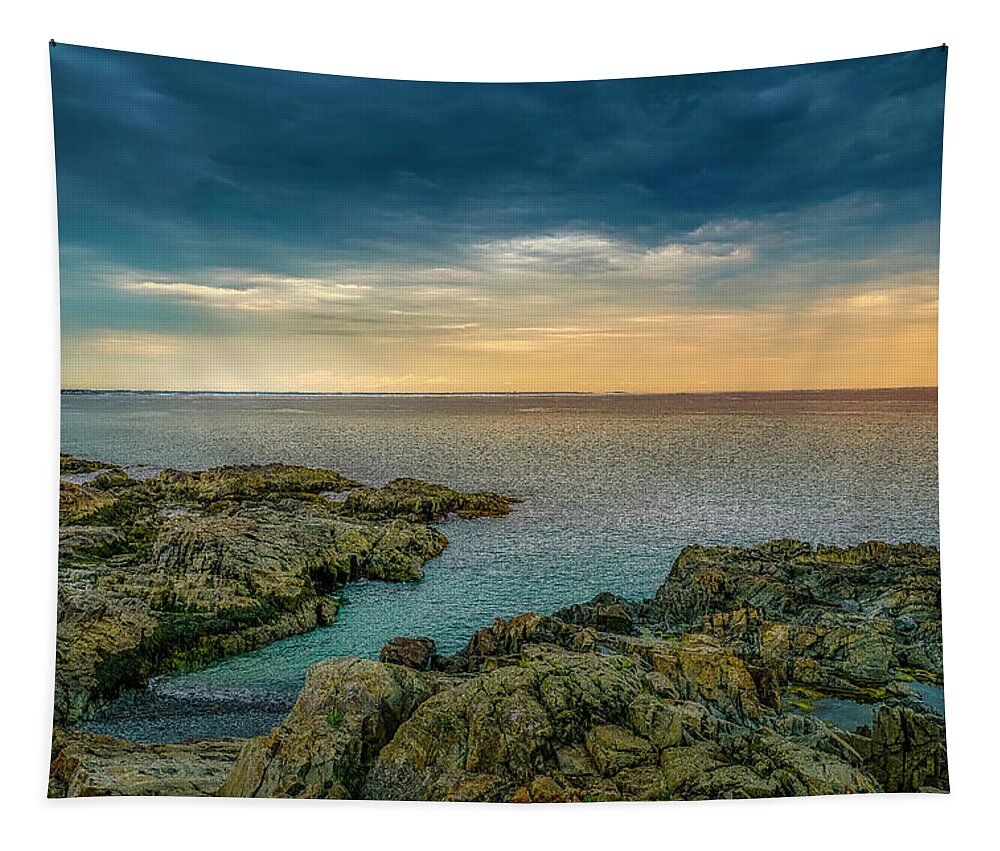 Marginal Way Tapestry featuring the photograph The Rock by Penny Polakoff