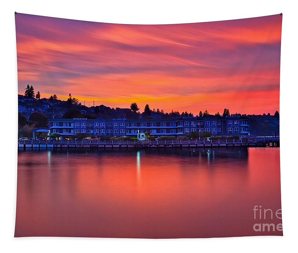 Tacoma Tapestry featuring the photograph The Magnificent Sky Of Tacoma by Sal Ahmed