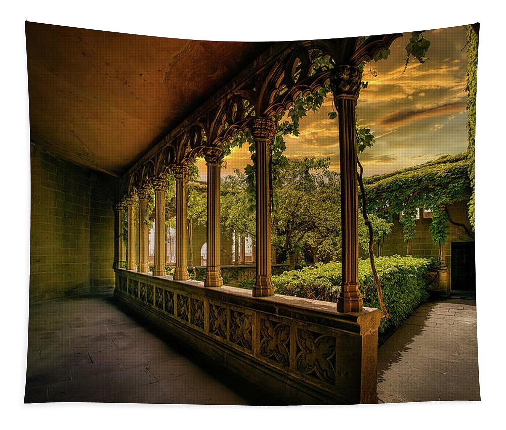 Loggia Tapestry featuring the photograph The Secret Garden by Micah Offman