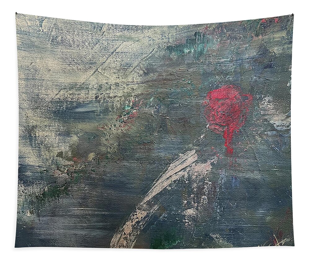 Abstract Tapestry featuring the painting The Secret by Tes Scholtz