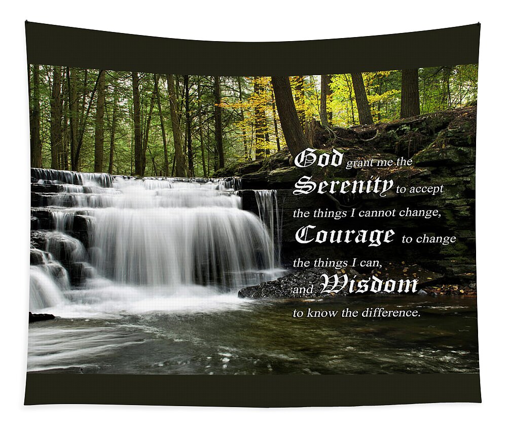 The Serenity Prayer Tapestry featuring the photograph The Serenity Prayer by Christina Rollo