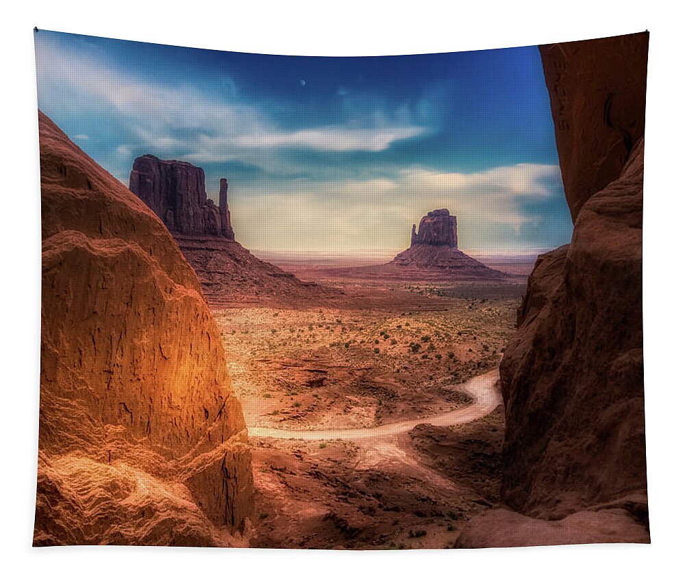 Arizona Tapestry featuring the photograph The Silver Valley by Micah Offman
