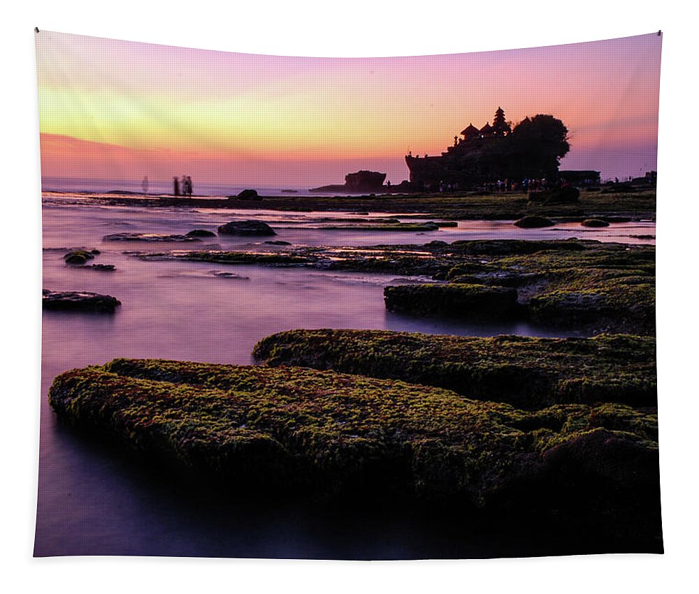 Tanah Lot Tapestry featuring the photograph The Temple By The Sea - Tanah Lot Sunset, Bali by Earth And Spirit