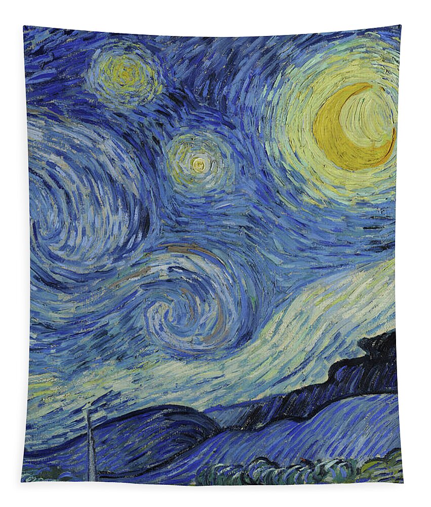 The Starry Night, Detail No.6 Sticker by Vincent van Gogh - Fine Art America