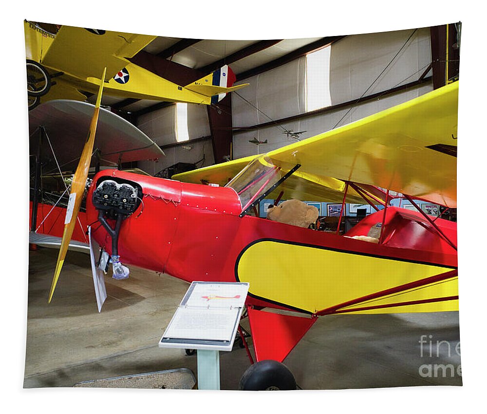 Hendersonville Airport Tapestry featuring the photograph The Taylor Cub by Amy Dundon