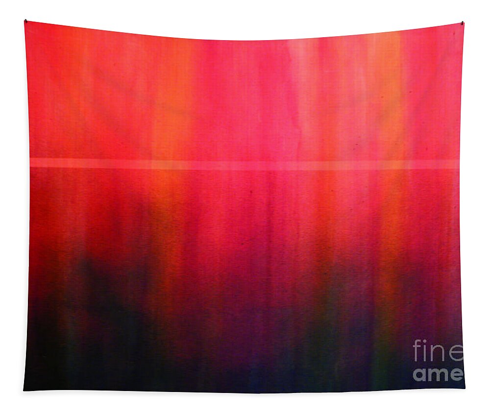 Abstract Tapestry featuring the painting The Thin Red Line by Albert Puskaric