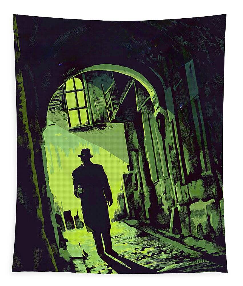 Third Tapestry featuring the painting ''The Third Man'', 1949, movie poster painting by Francesco Francavilla by Movie World Posters