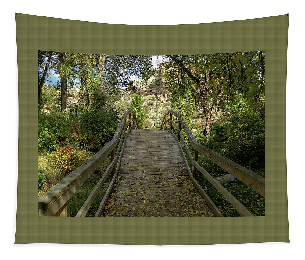 Landscape Tapestry featuring the photograph The Trail to Shiprock by Laura Putman