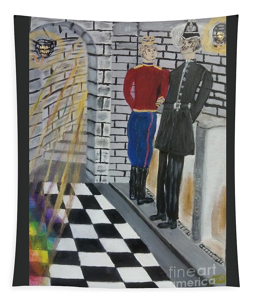 Gay Tapestry featuring the painting The Victorian Gay Scene by David Westwood