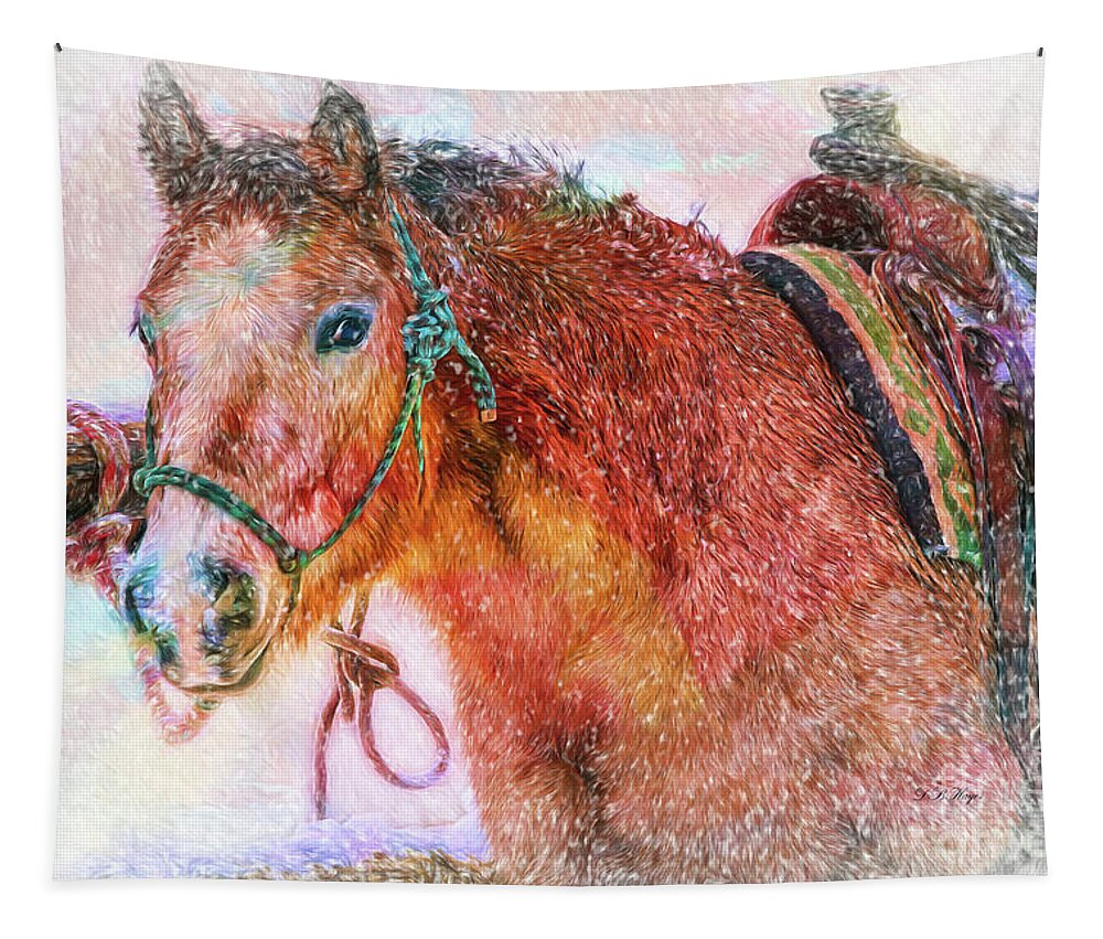 Horses Tapestry featuring the photograph The Waiting Game by DB Hayes
