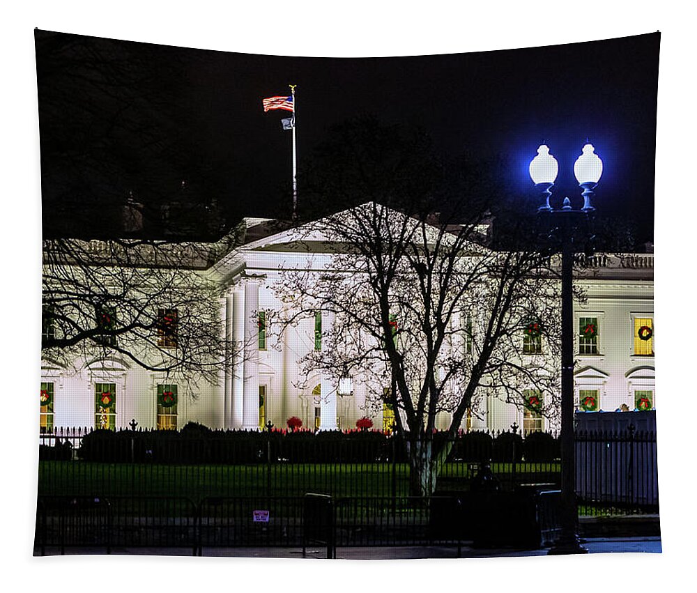 The White House Tapestry featuring the digital art The White House by SnapHappy Photos