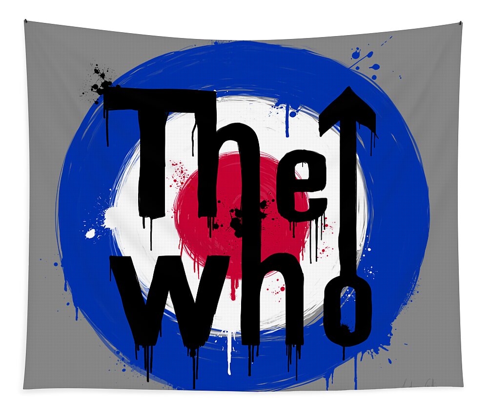 Thewho Tapestry featuring the digital art The Who png by Andrea Gatti
