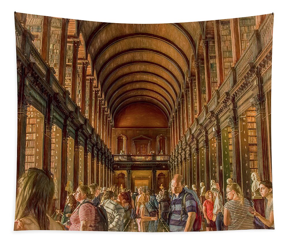 Book Of Kells Tapestry featuring the photograph The World's Library by Marcy Wielfaert