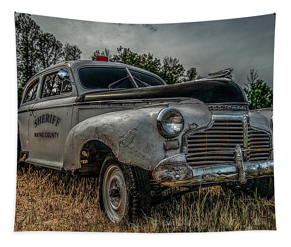 Sheriff Tapestry featuring the photograph There's a New Sheriff in Town by Regina Muscarella