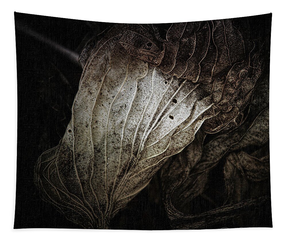 Hosta Tapestry featuring the photograph There's Beauty In the Ending, Too by Rene Crystal