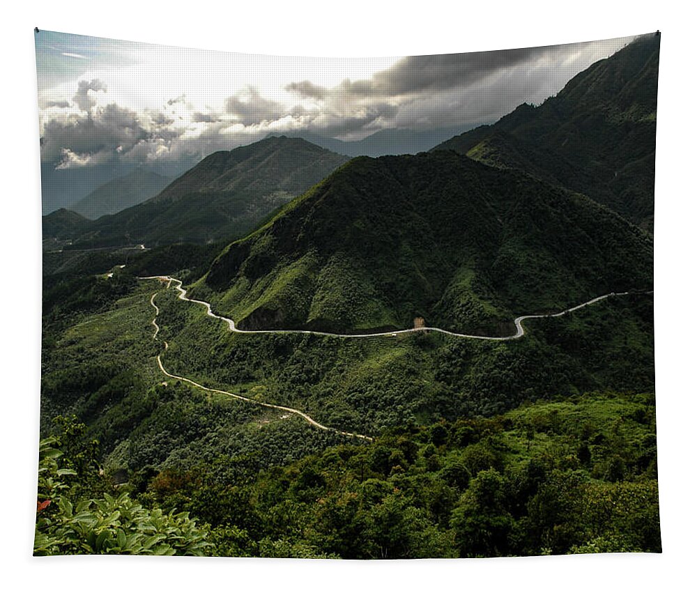 Vietnam Tapestry featuring the photograph Things To Come - High Mountain Pass, Northern Vietnam by Earth And Spirit