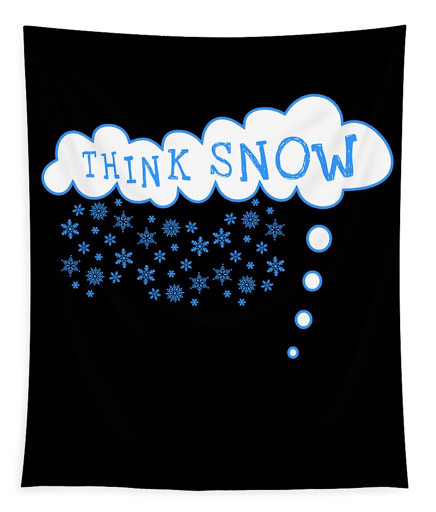 Christmas 2023 Tapestry featuring the digital art Think Snow by Flippin Sweet Gear