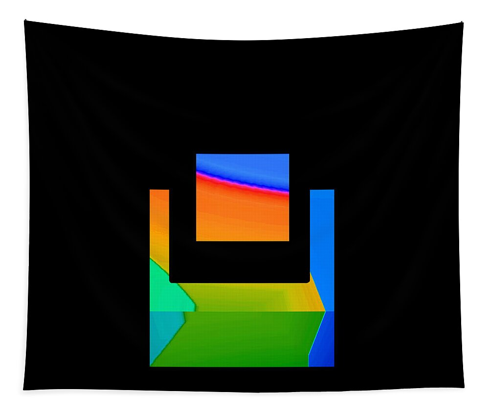 Cool Art Tapestry featuring the digital art Thinking Outside the Box - Minimalism by Ronald Mills