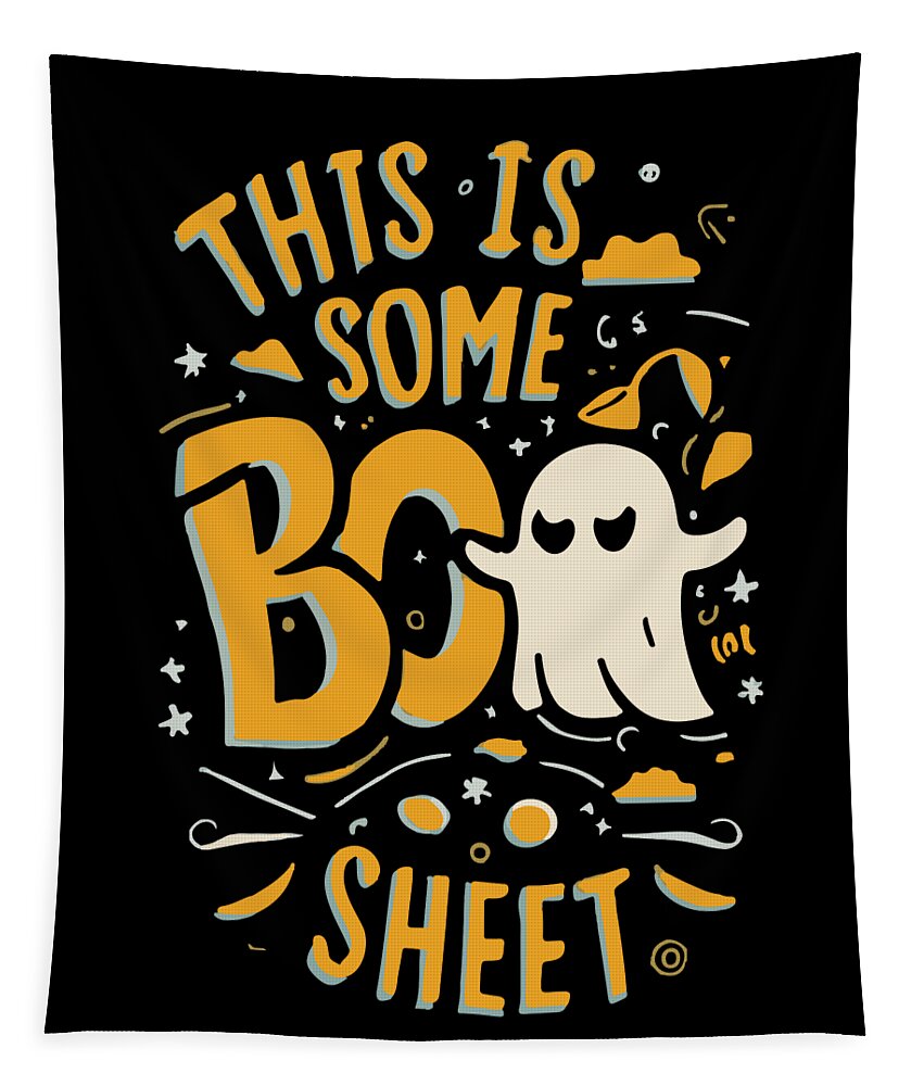 Halloween Tapestry featuring the digital art This Is Some Boo Sheet by Flippin Sweet Gear