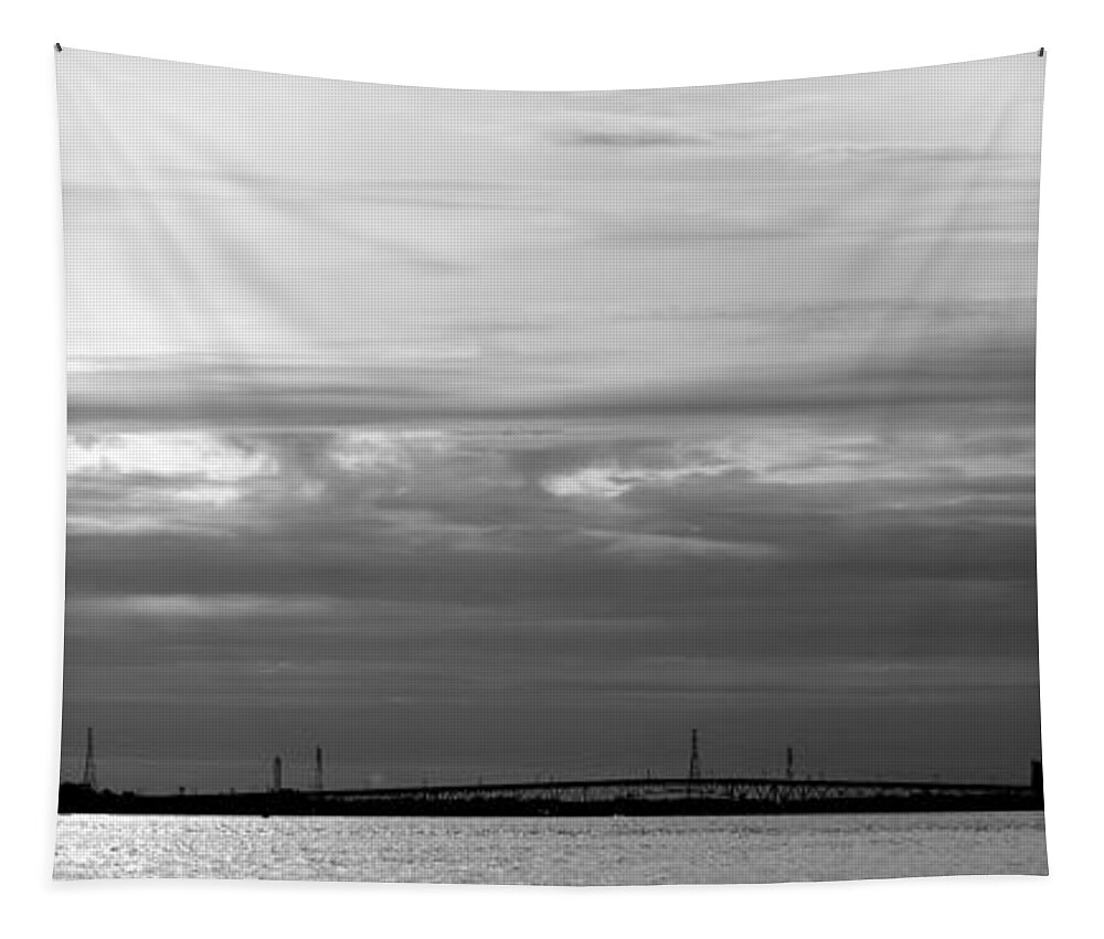 B N Tapestry featuring the photograph Those Clouds over the Upper Niagara River by Tony Lee
