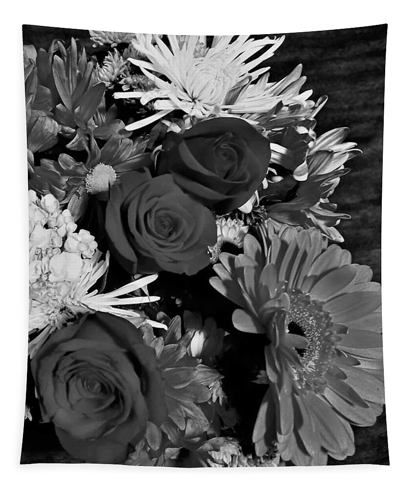 Roses Tapestry featuring the photograph Three Roses by John Anderson