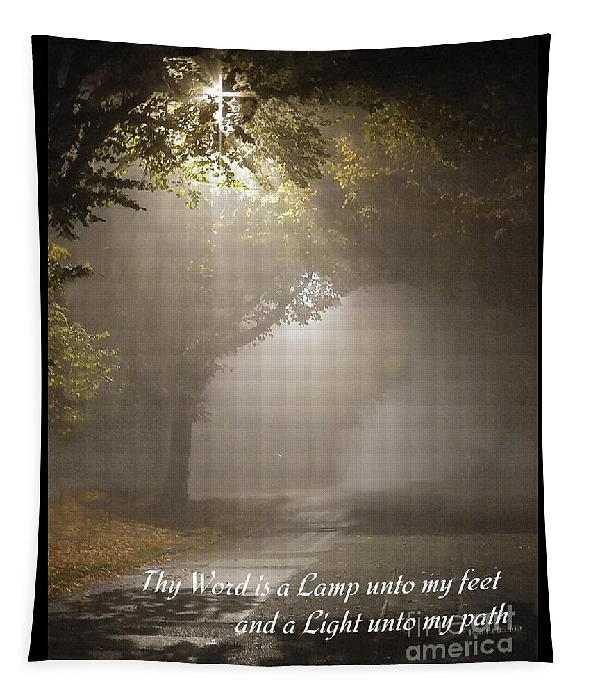 Fog Tapestry featuring the photograph Thy Word by Kimberly Furey