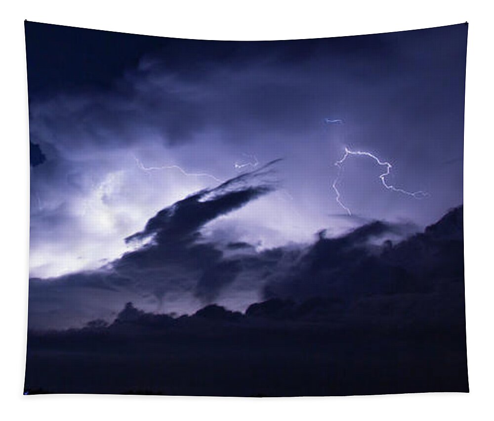 Nebraskasc Tapestry featuring the photograph Tickets to the Lightning Show 007 by NebraskaSC