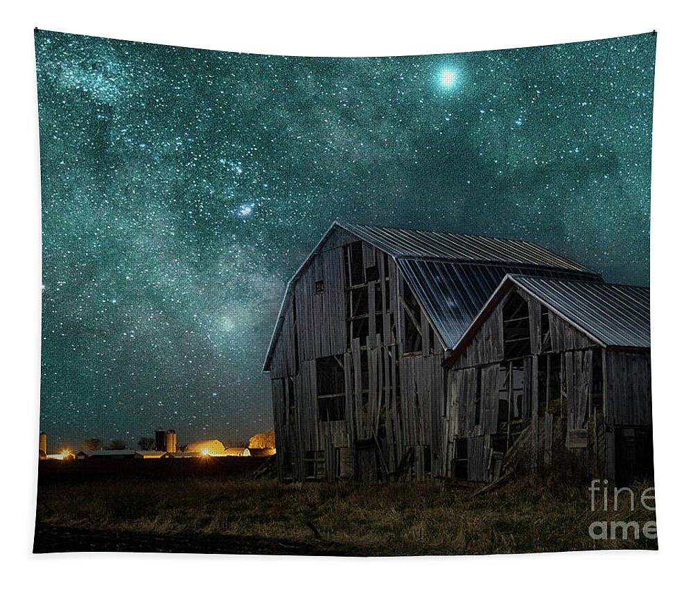Barn Tapestry featuring the photograph Time takes everything 1 by Eric Curtin