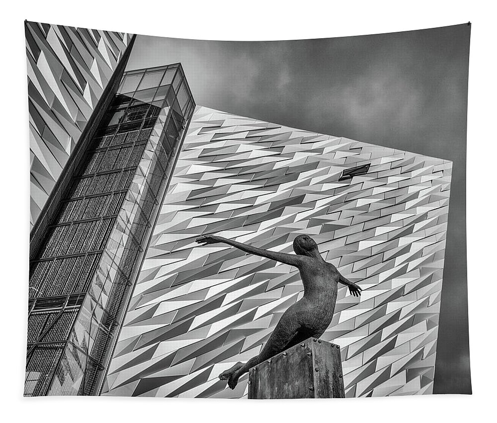 Belfast Tapestry featuring the photograph Titanic Belfast 2 by Nigel R Bell