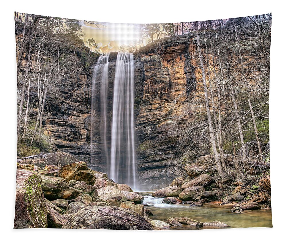 Toccoa Tapestry featuring the photograph Toccoa Falls by Anna Rumiantseva