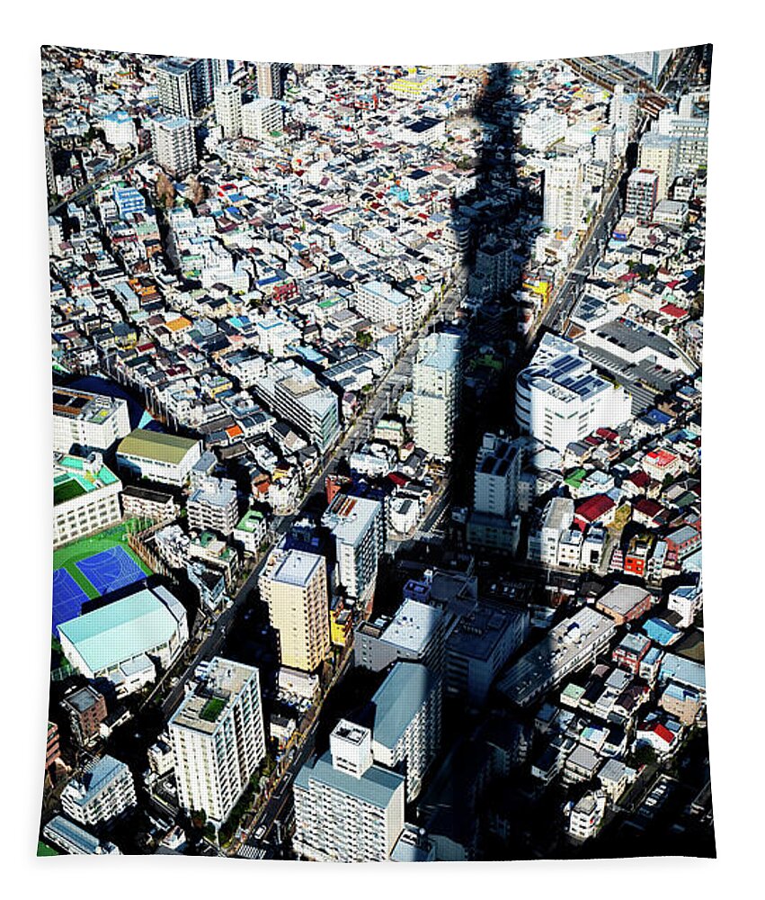 Buildings Tapestry featuring the photograph Tokyo Shadow by Bill Chizek