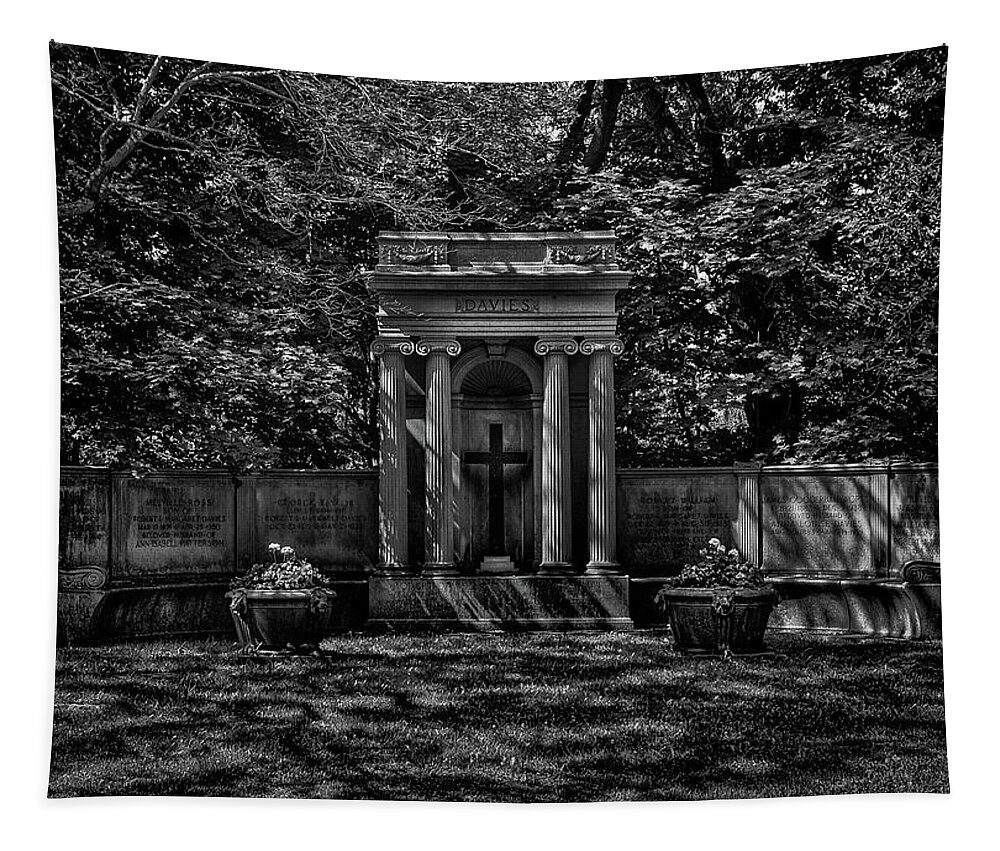 Brian Carson Tapestry featuring the photograph Tombstone Shadow No 20 by Brian Carson