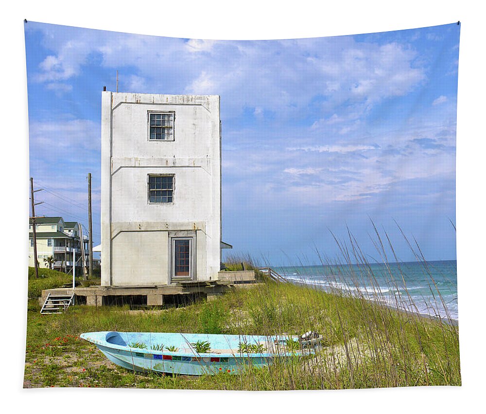 Beach Tapestry featuring the photograph Topsail Tower by Mike McGlothlen