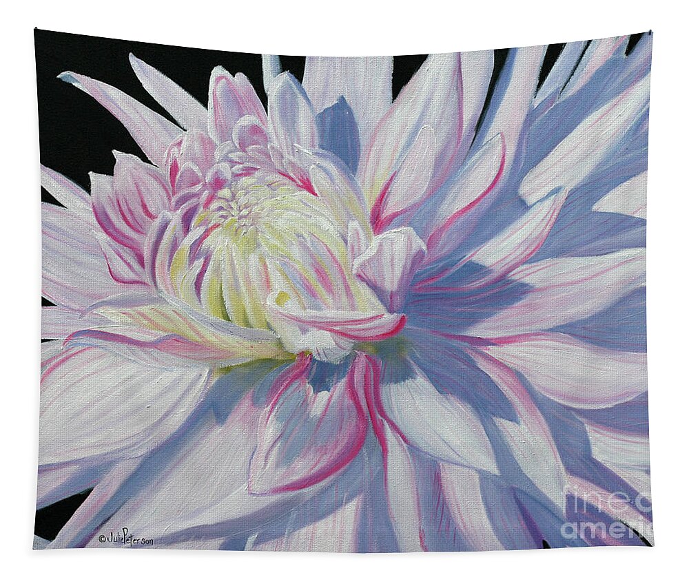 Dahlia Tapestry featuring the painting Touch of Pink by Julie Peterson