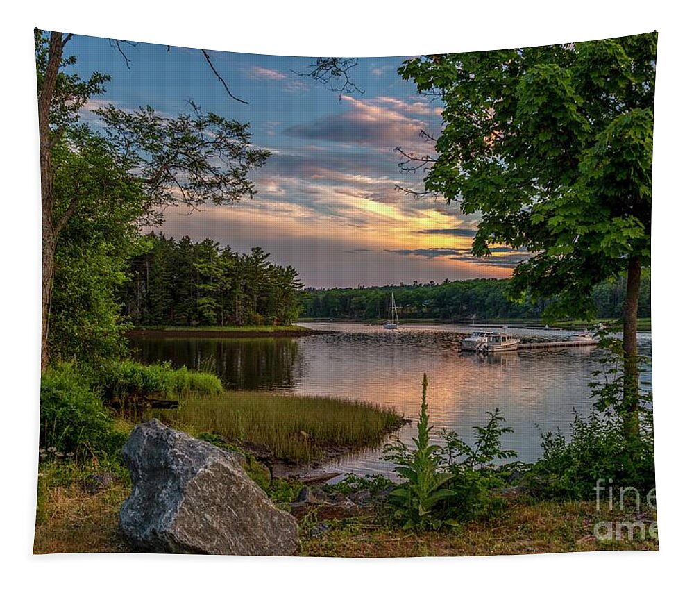 Maine Tapestry featuring the photograph Town Park by Karin Pinkham