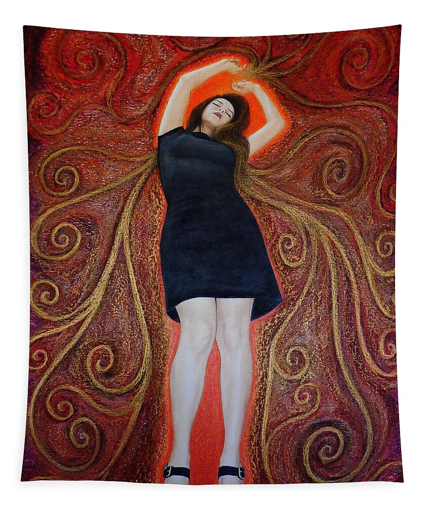 Trance Tapestry featuring the painting Trance by Lynet McDonald