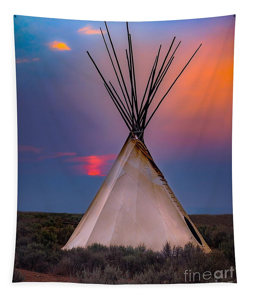 Taos Tapestry featuring the photograph Tranquility from Northern NM by Elijah Rael