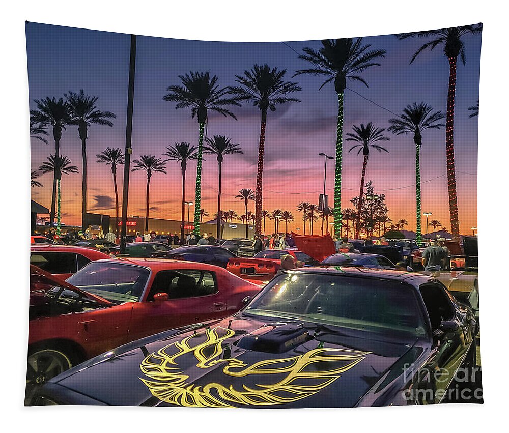 Pontiac Tapestry featuring the photograph TransAm Sunset by Darrell Foster