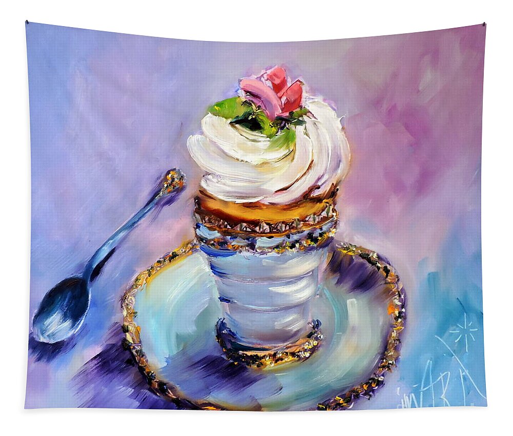 Food Tapestry featuring the painting Treat for a Princess by Jodie Marie Anne Richardson Traugott     aka jm-ART