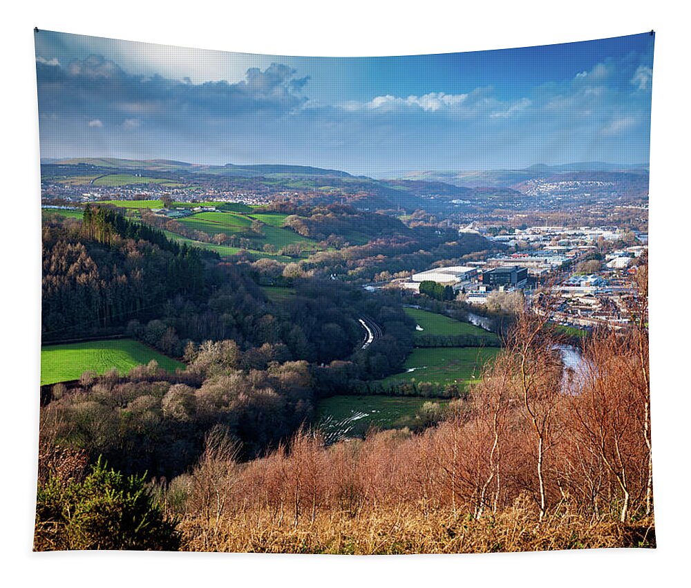 Treforest Industrial Estate Tapestry featuring the photograph Treforest Estate by Gavin Lewis