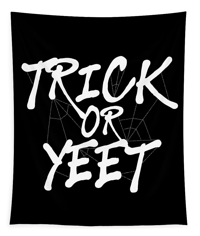 Cool Tapestry featuring the digital art Trick or Yeet Halloween by Flippin Sweet Gear