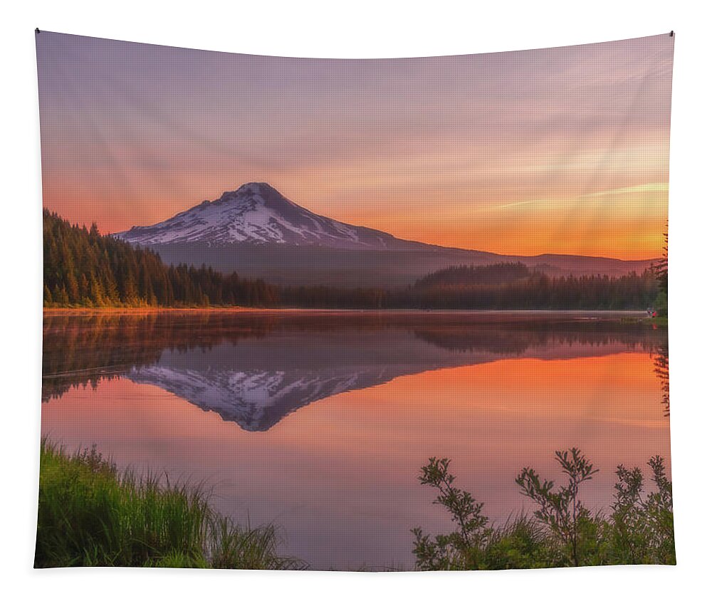 Trillium Lake Tapestry featuring the photograph Trillium Tranquillity by Darren White