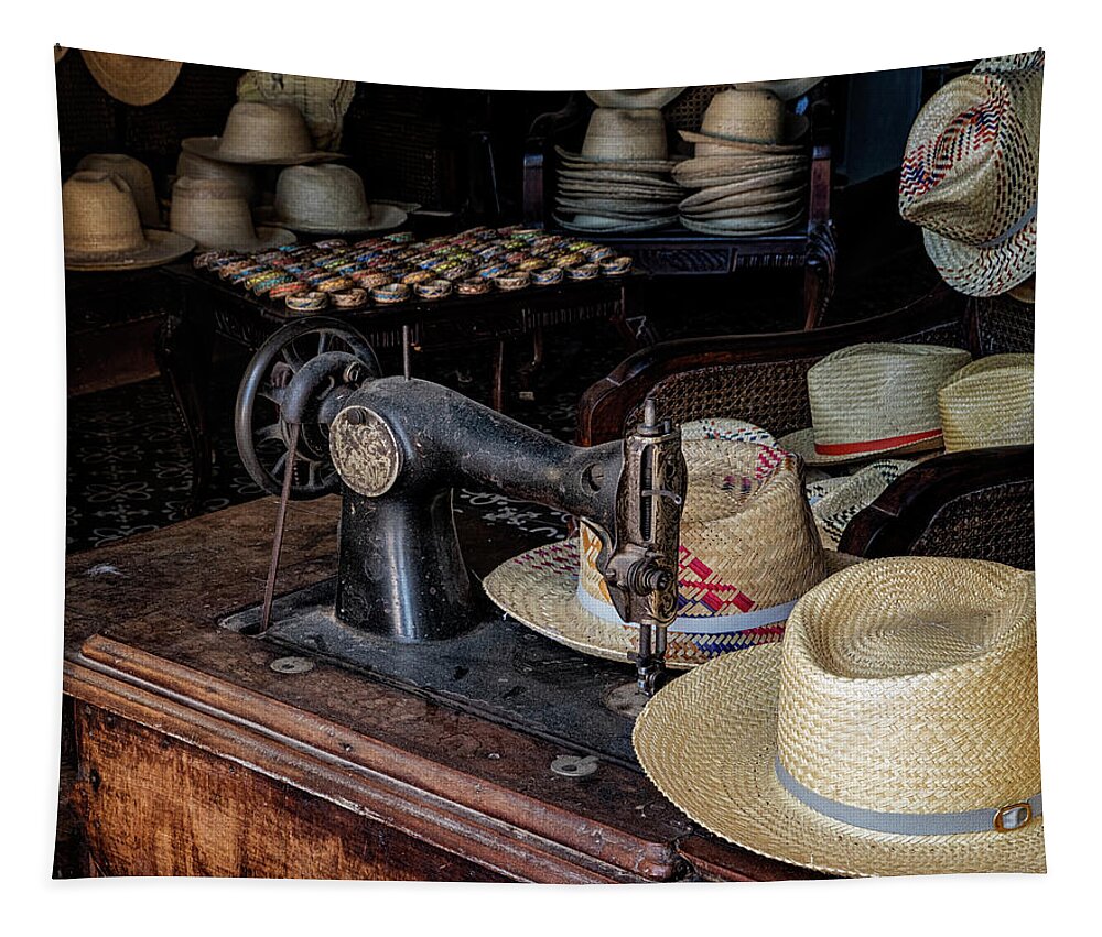 Havana Cuba Tapestry featuring the photograph Trinidad Hatter by Tom Singleton
