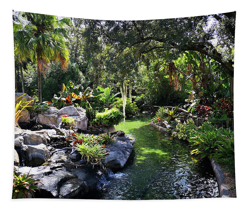 Garden Tapestry featuring the photograph Tropical Garden Photo 146 by Lucie Dumas