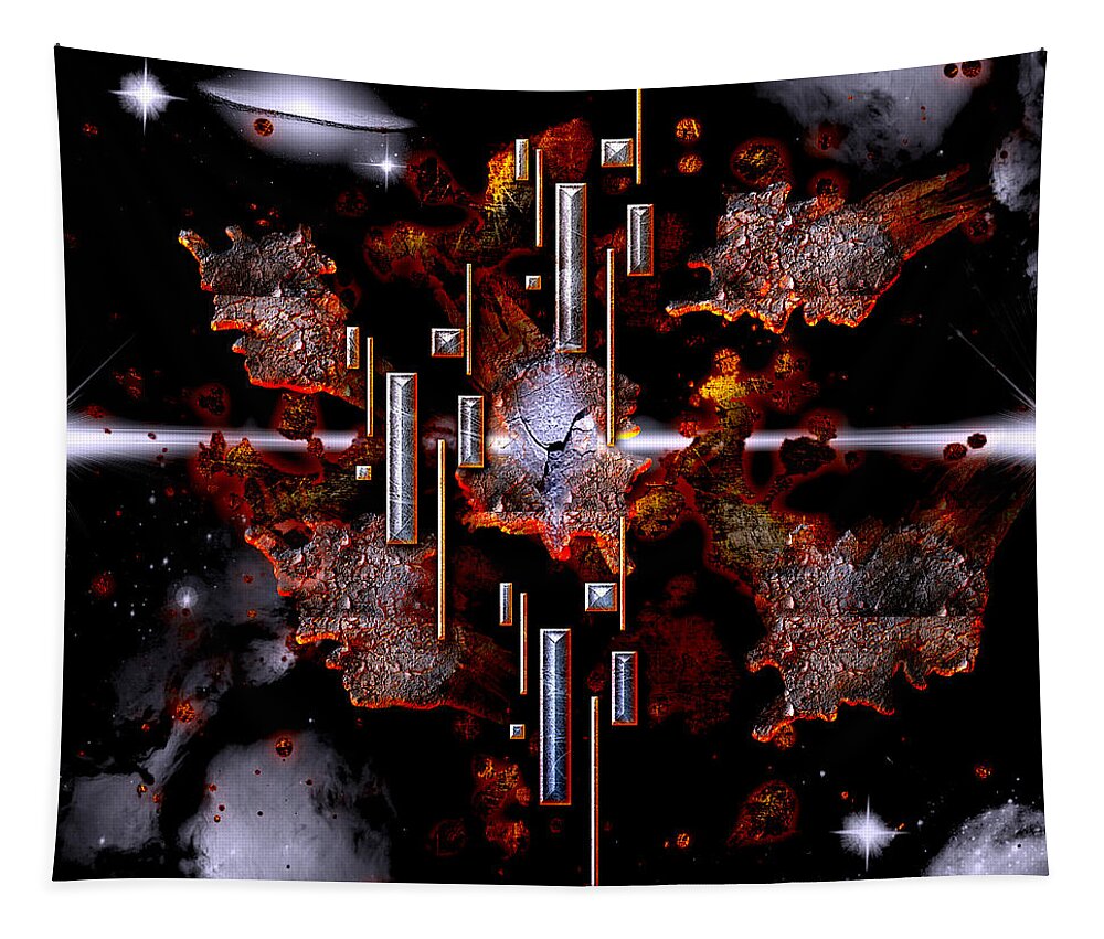 Tubular Bells Tapestry featuring the digital art Tubular Bells by Michael Damiani