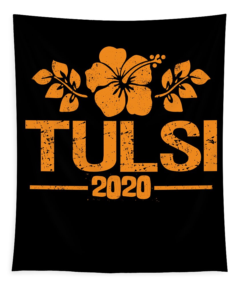 Election Tapestry featuring the digital art Tulsi Gabbard 2020 Aloha by Flippin Sweet Gear