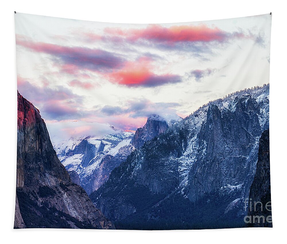  Tapestry featuring the photograph Tunnel View by Vincent Bonafede