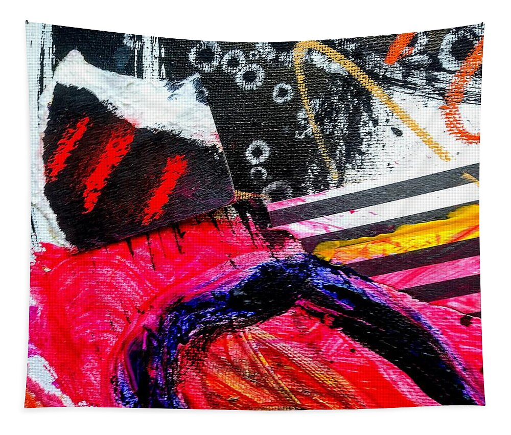 Fine Art Tapestry featuring the mixed media Turbulence 14 by Janis Kirstein