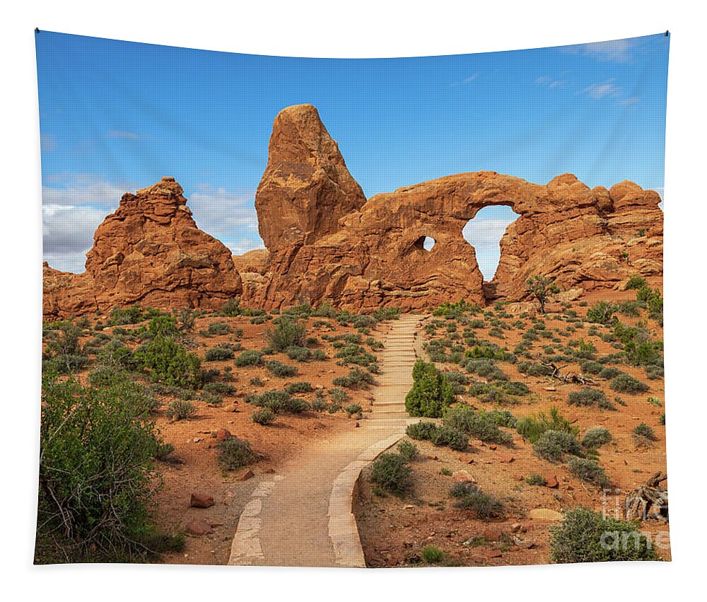 Arches National Park Tapestry featuring the photograph Turret Arch in the Morning by Mimi Ditchie