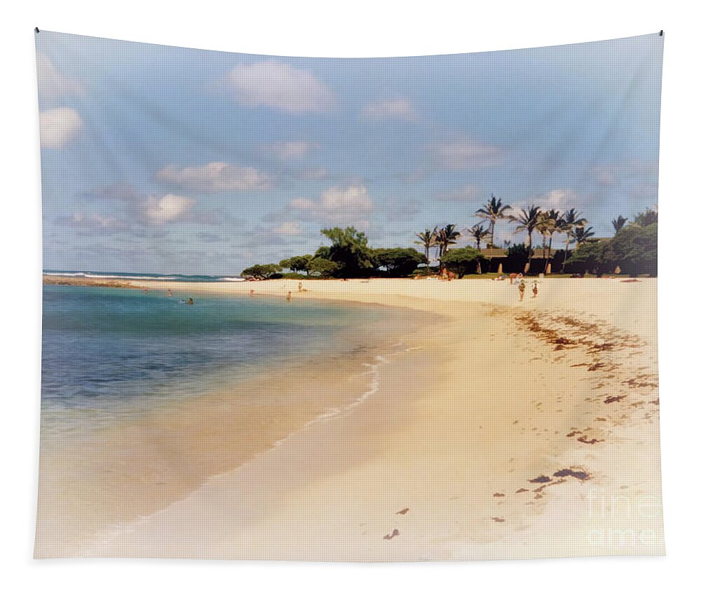 Photo Painting Tapestry featuring the photograph Turtle Bay, Oahu, Hawaii, U.S.A. by Elaine Teague
